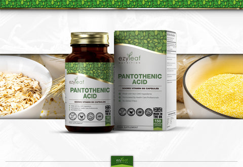 Pantothenic Acid 500mg 150 Vegan Capsules