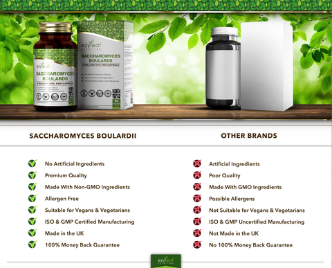Saccharomyces Boullardi 5 Billion CFU 90 Vegan Capsules