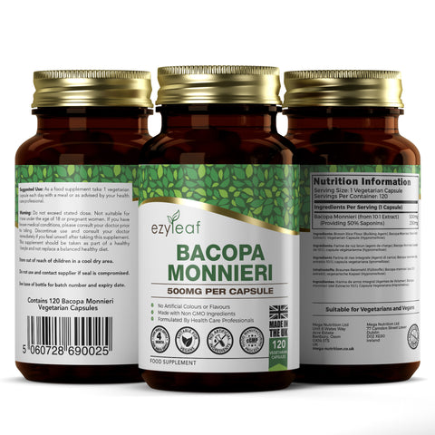 Bacopa Monnieri 500mg 120 Vegan Capsules