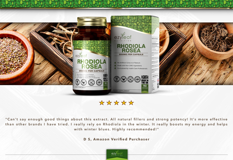 Rhodiola Rosea 200mg 90 Vegan Capsules