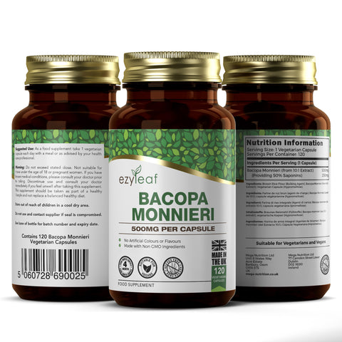 Bacopa Monnieri 500mg 120 Vegan Capsules
