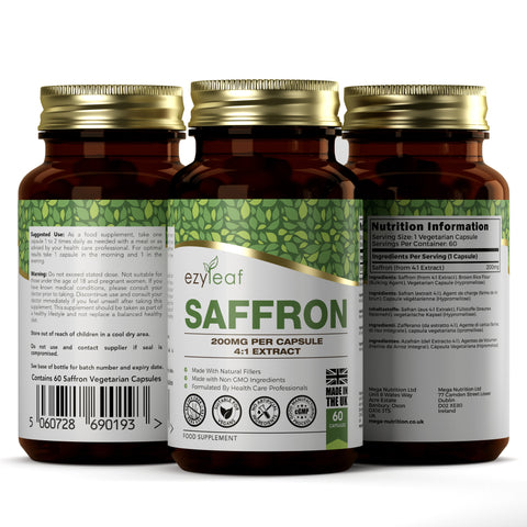 Saffron 200mg 60 Vegan Capsules
