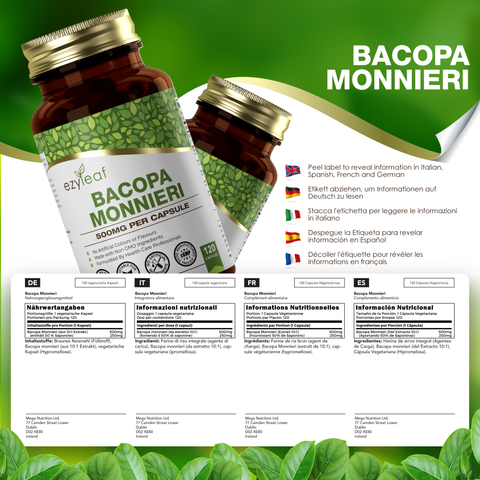 Bacopa Monnieri 500mg 120 Vegan Capsules