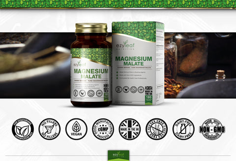 Magnesium Malate 500g 180 Vegan Capsules