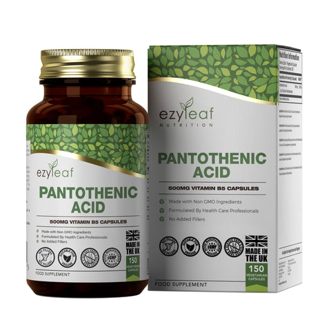 Pantothenic Acid 500mg 150 Vegan Capsules