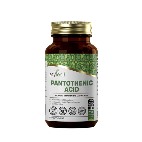 Pantothenic Acid 500mg 150 Vegan Capsules