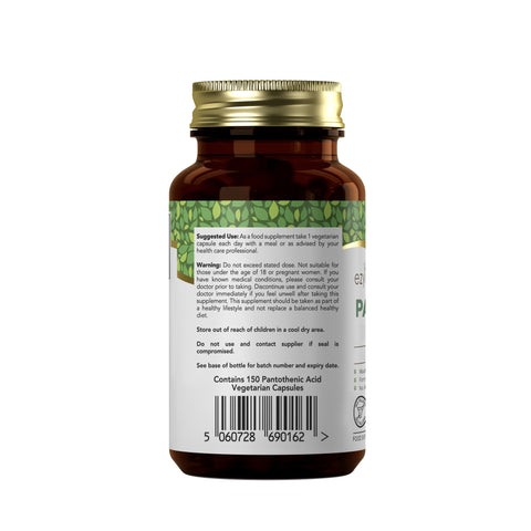 Pantothenic Acid 500mg 150 Vegan Capsules
