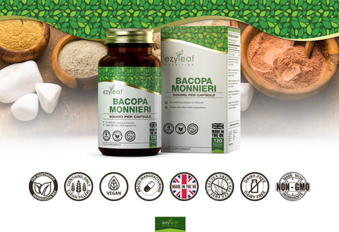 Bacopa Monnieri 500mg 120 Vegan Capsules