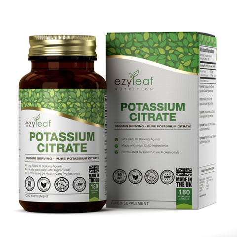 Potassium Citrate 500mg 180 Vegan Capsules
