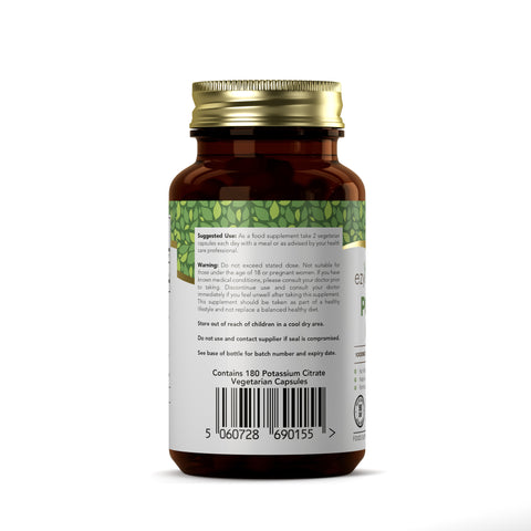 Potassium Citrate 500mg 180 Vegan Capsules