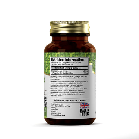 Rhodiola Rosea 200mg 90 Vegan Capsules